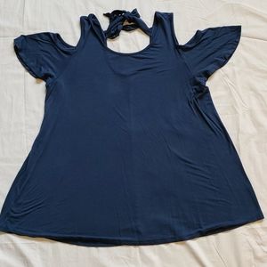 Lane Bryant Open Back Cold Shoulder Swing Tee